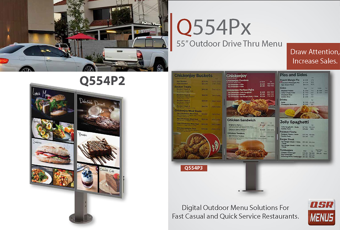 QSRMenus for your Drive Thru Menu Boards